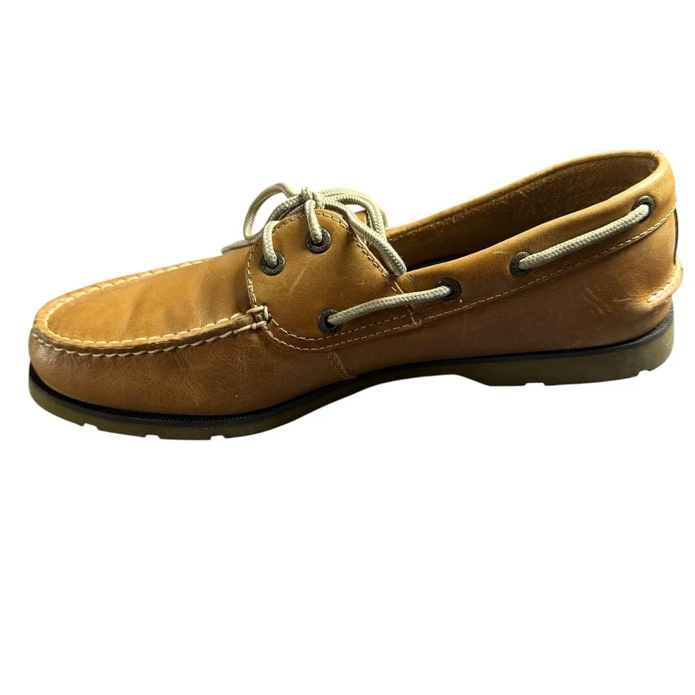 Sperry Top-Sider Authentic Original Tan Leather Boat Shoes Mens 10.5 M